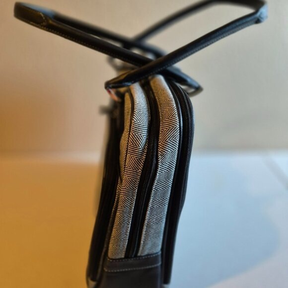 Mobile Edge Herringbone and Leather Laptop Bag with SO MANY POCKETS! - Picture 6 of 6